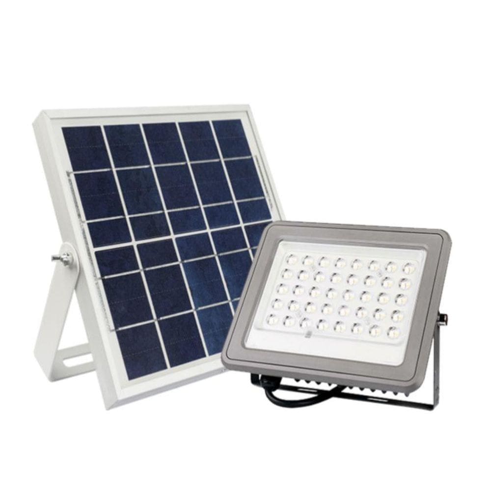 Refletor Solar LED 100W Luz Branca IP65 C/Controle Dairu