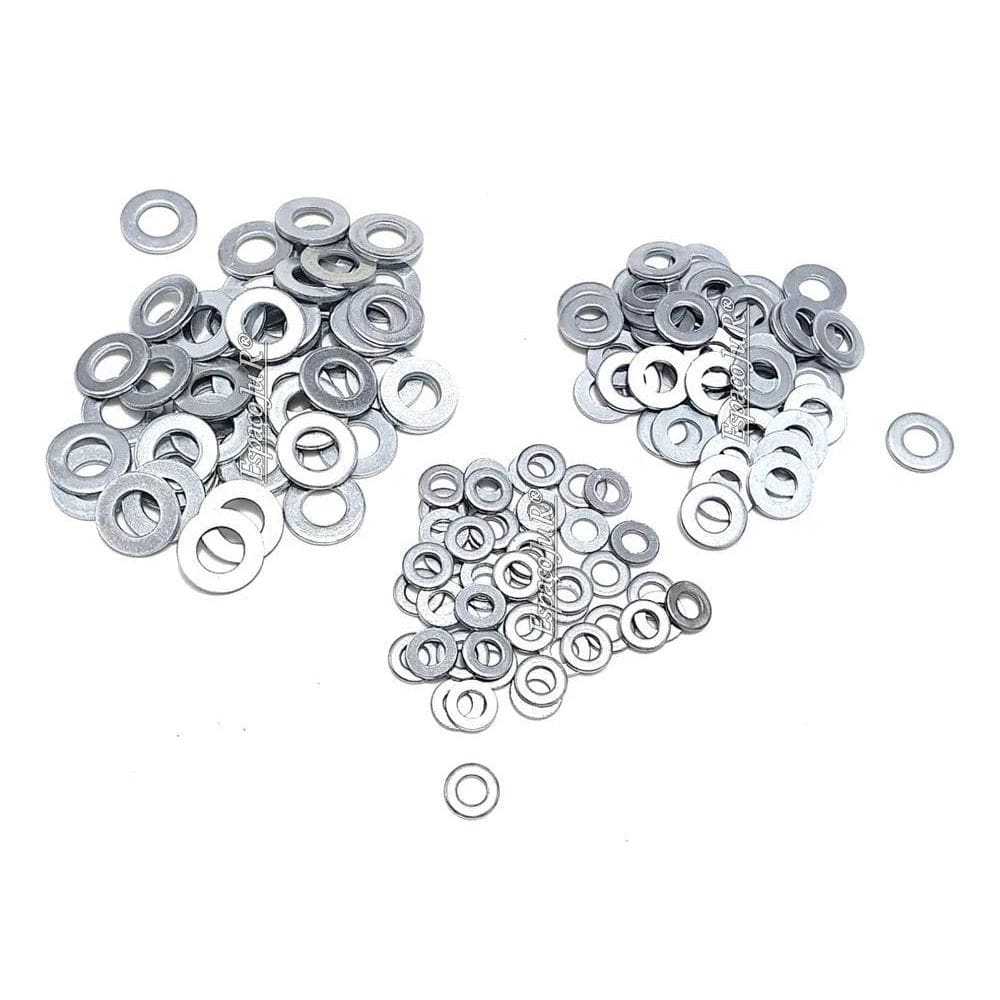 3X Arruela Lisa Aço Zincado Kit 6 8 10Mm Kit 50 Cada Total 1