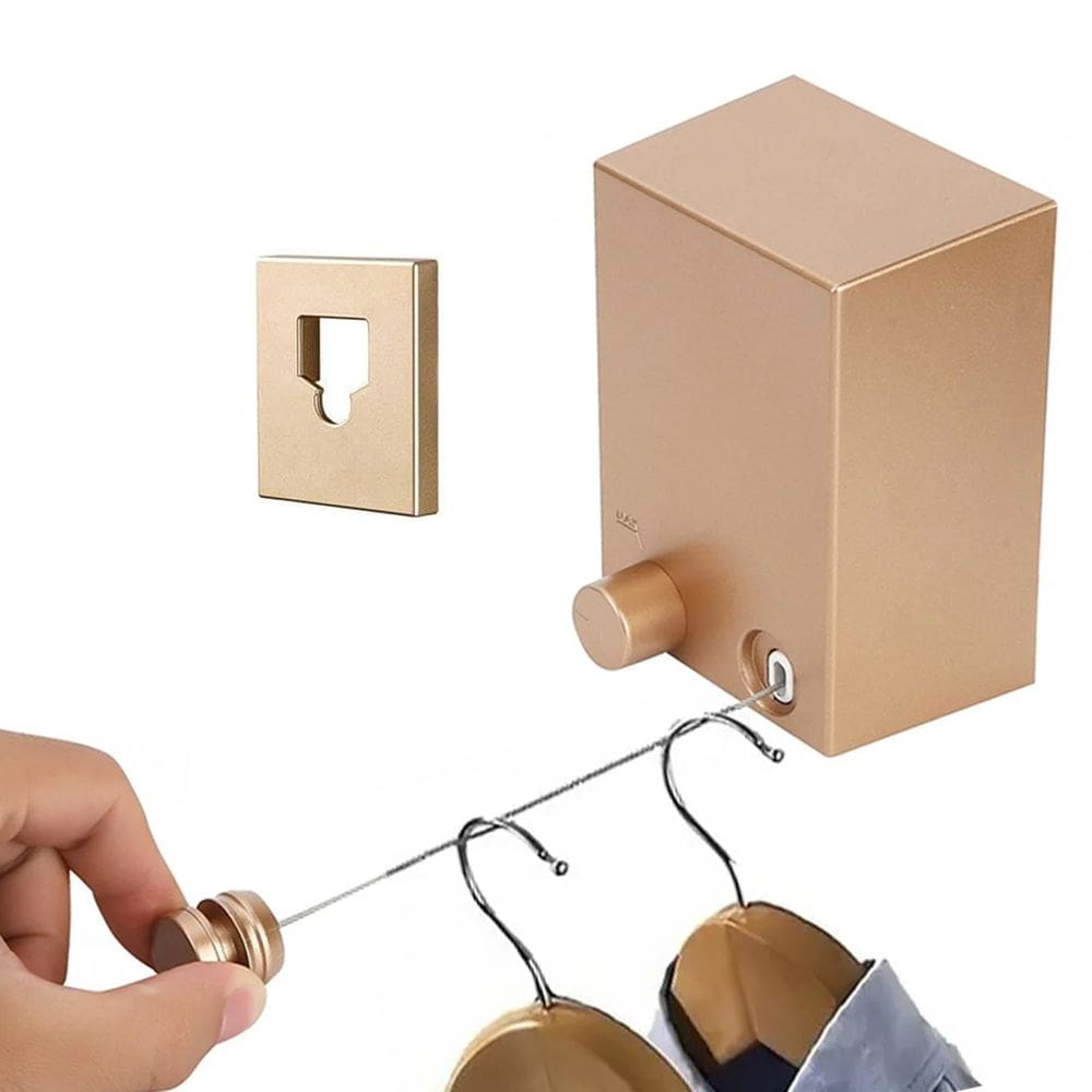 Varal de Roupa Retratil Extensivel Blusa Casaco Toalha Casa Apartamento Lavanderia Parede Multiuso Resistente