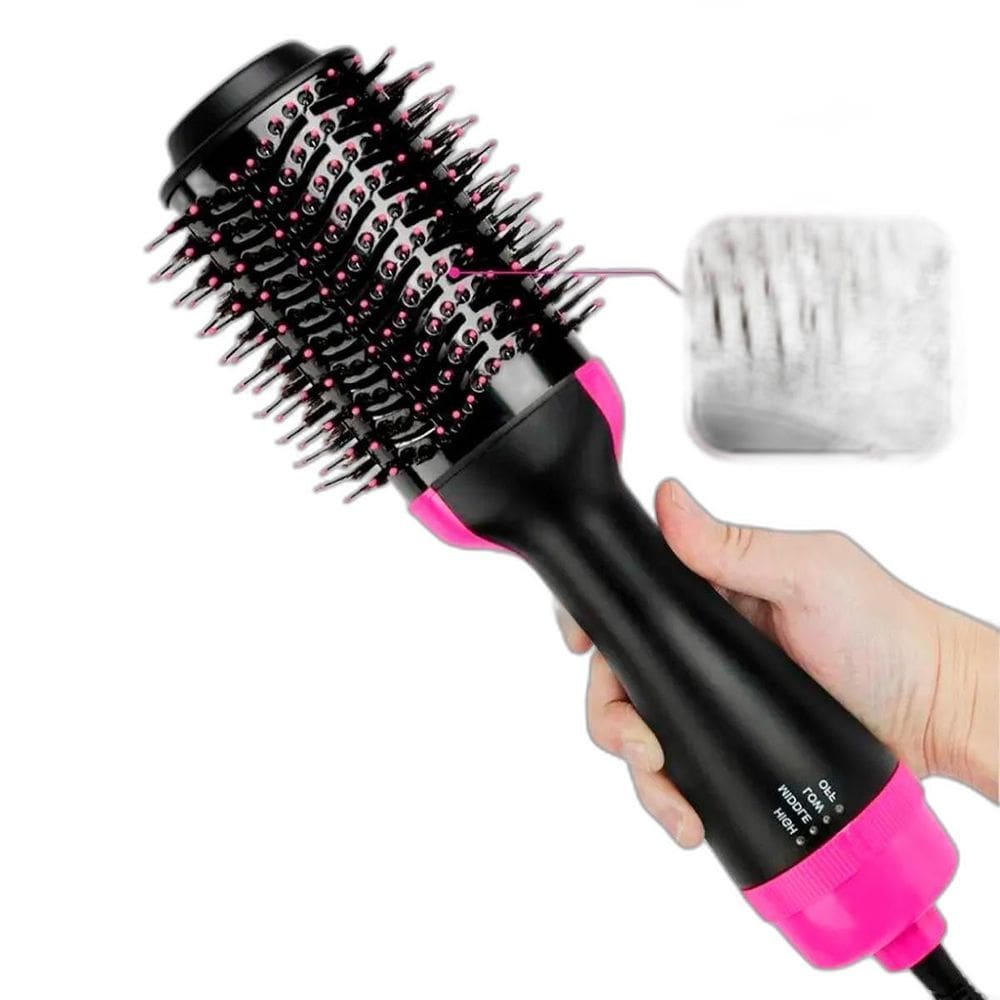 Escova Secadora Soft Cor Preto E Rosa