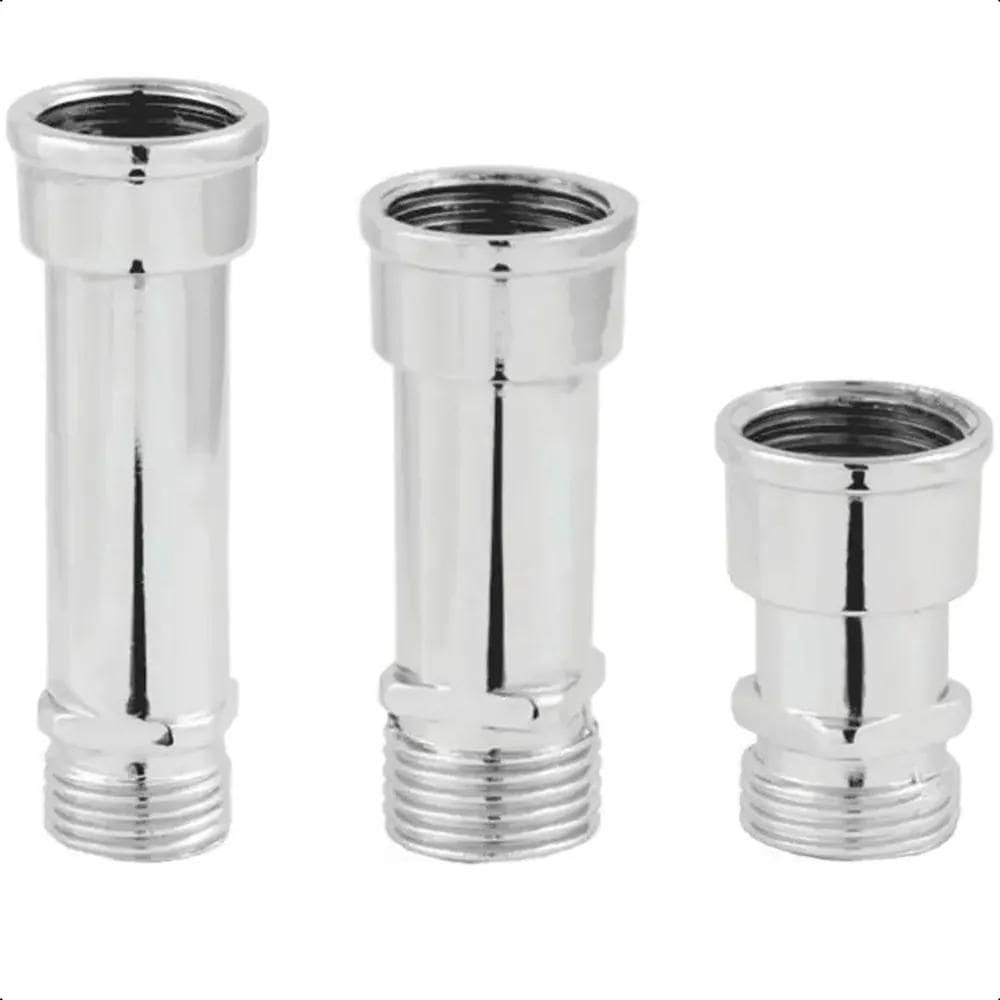 3X Kit Alongador Prolongador Extensor Para Torneira 1/2 4Cm