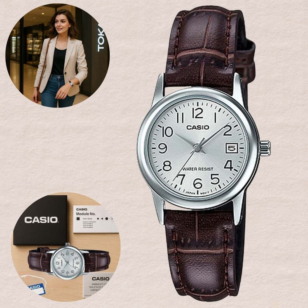 Relógio Casio Feminino Analógico Prata LTP-V002L-7B2UDF