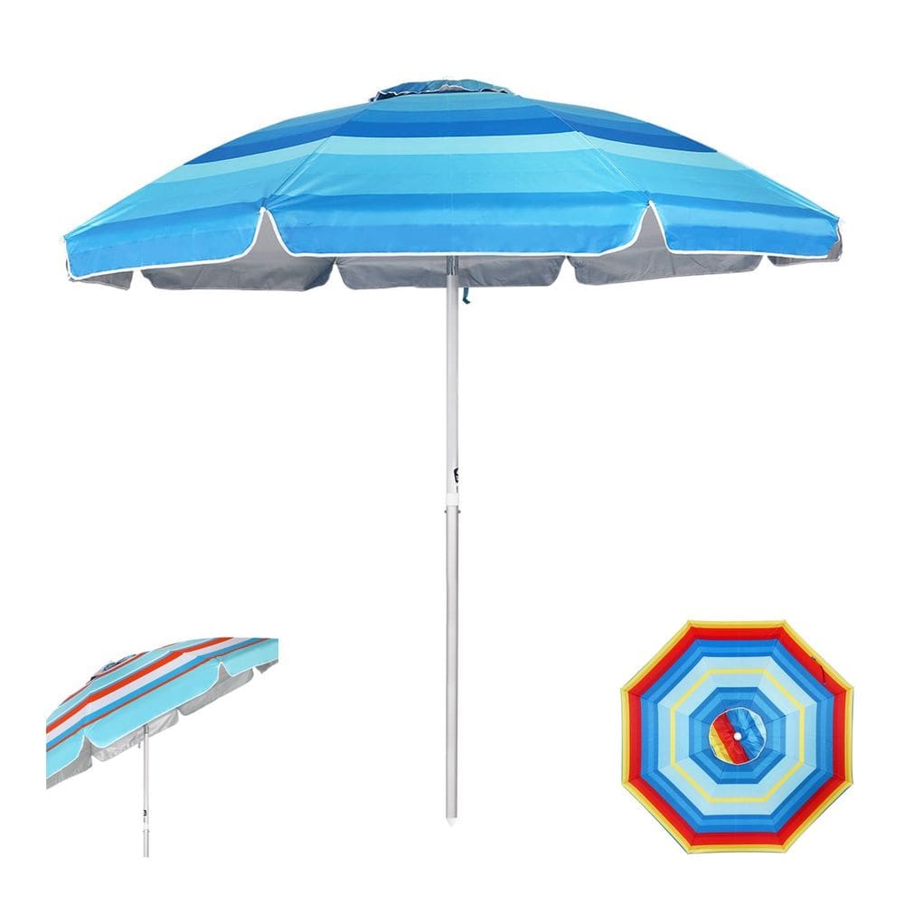 Guarda Sol Rainbow 2,40m Alumínio Articulado Praia Piscina - 12060 Belfix