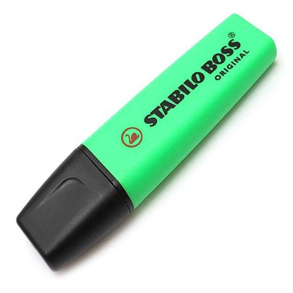 Pincel marca texto Boss - Verde Claro - 70/33 - Stabilo
