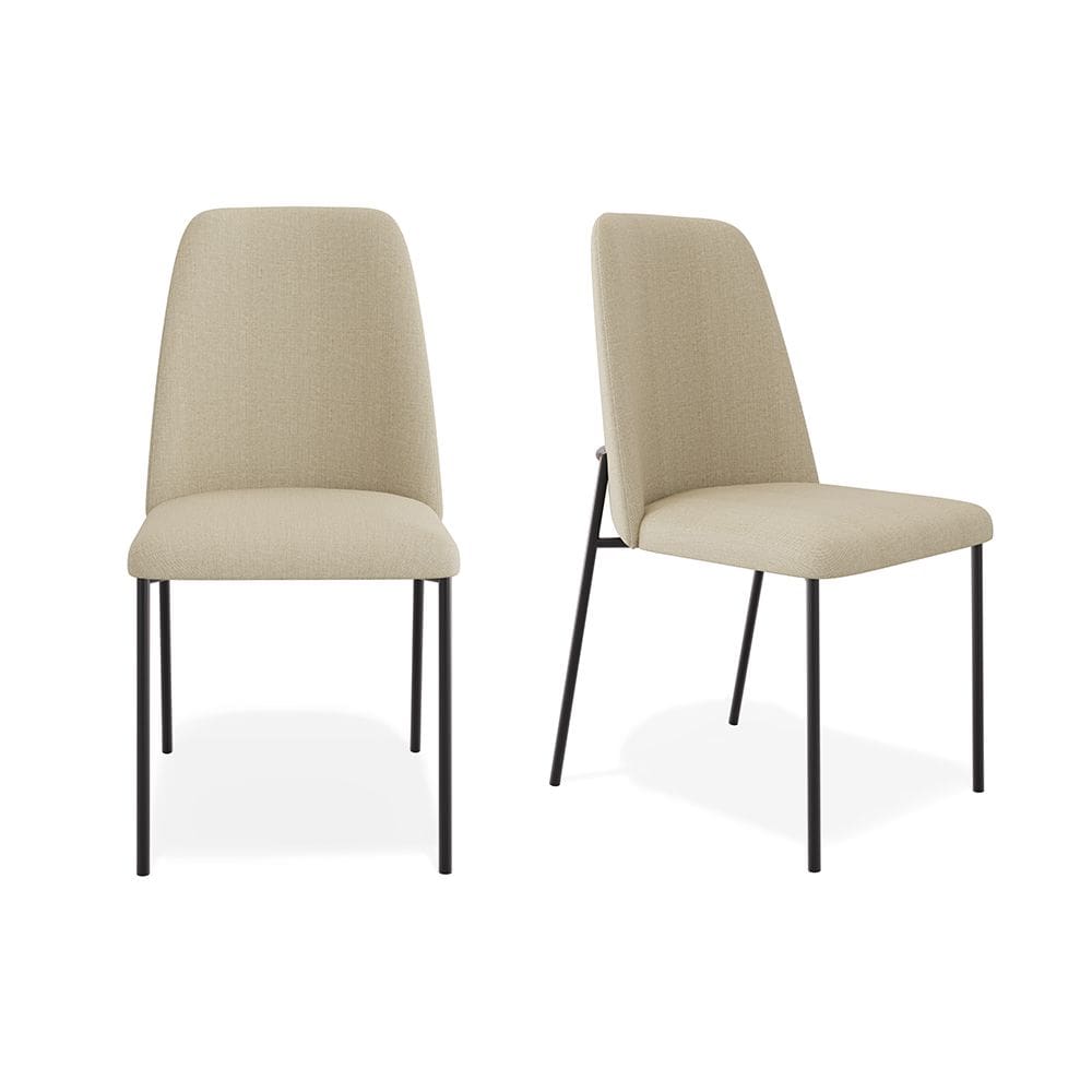 Conjunto 02 Cadeiras Livia Linho Gengibre - SSX Multicoisas