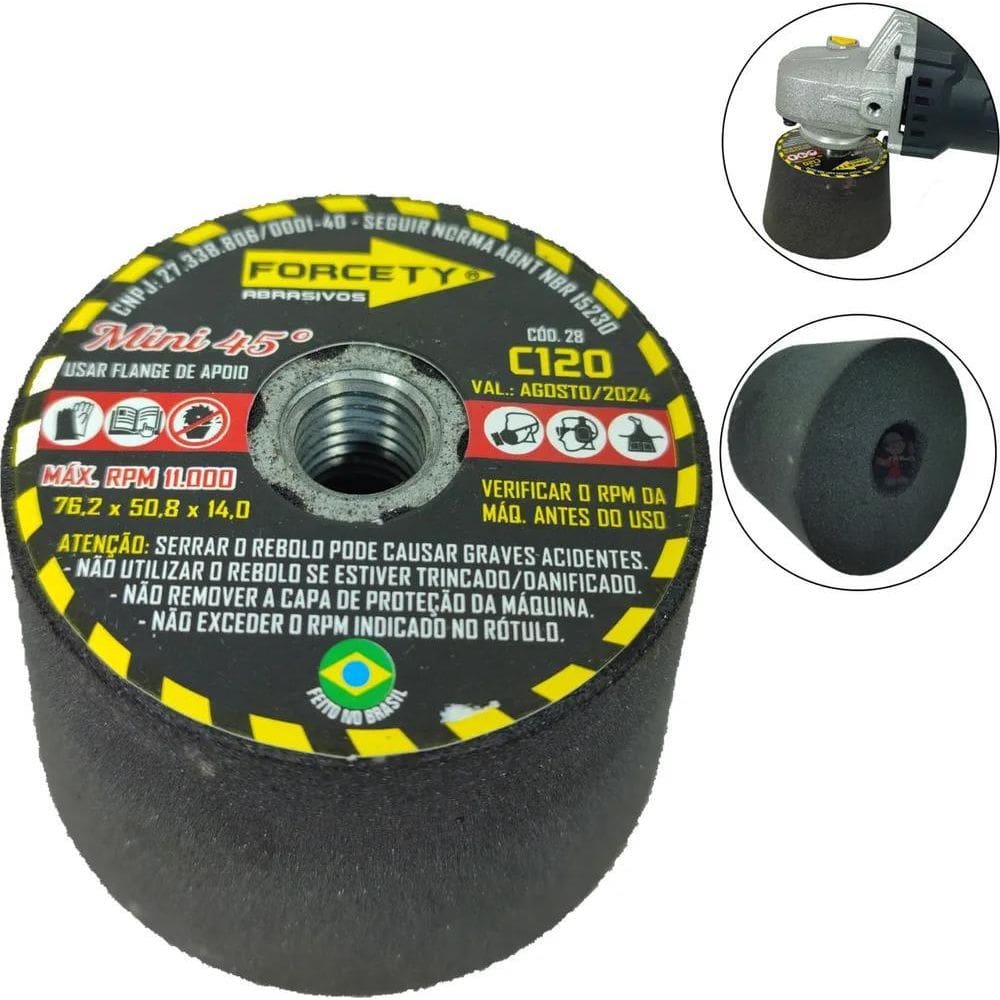 3X Rebolo Para Esmerilhadeira Em Corte De Porcelanato Marmor