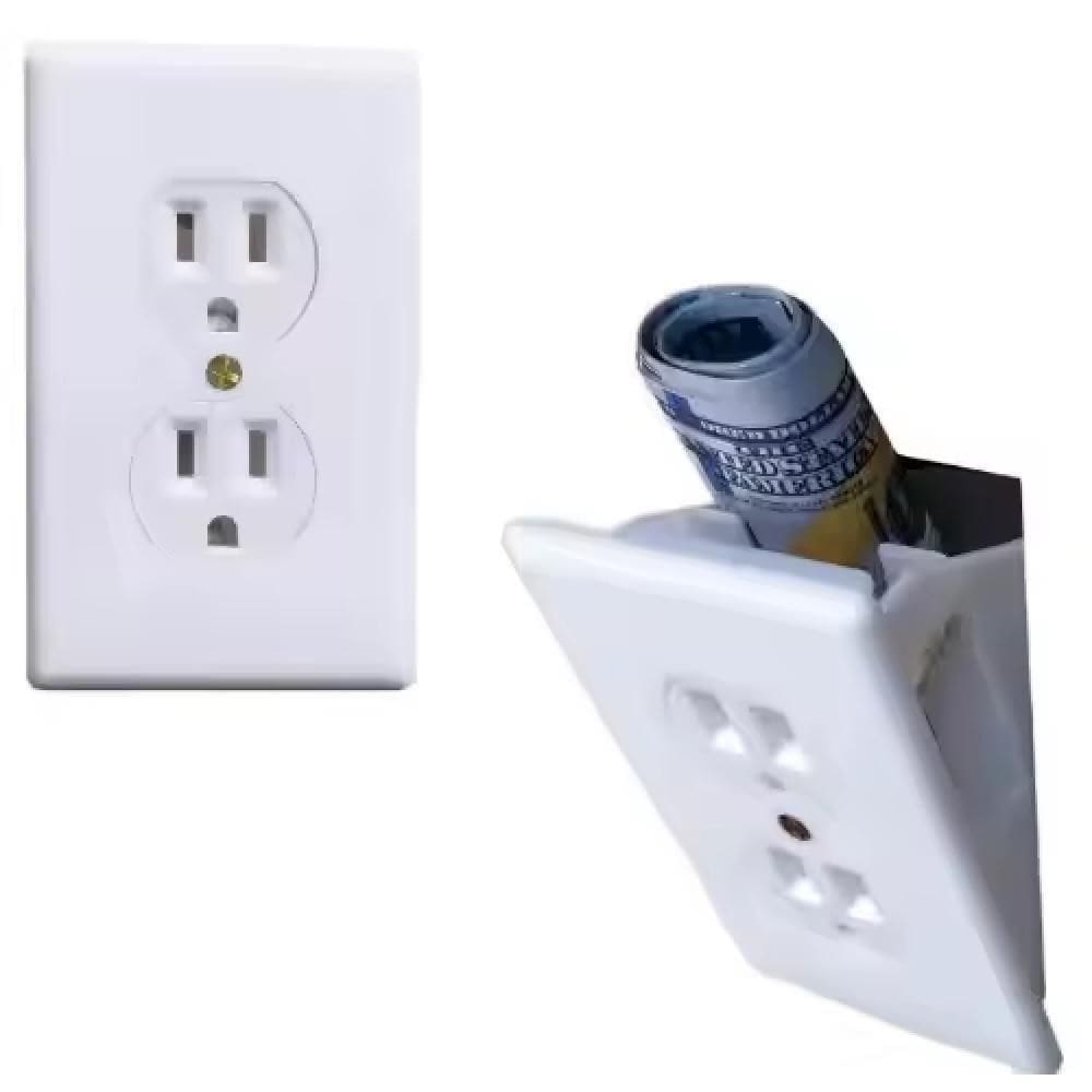 Cofre Secreto Embutir Parede Tomada Camuflado Oculto Dinheiro Porta Joias Dolar Invisivel