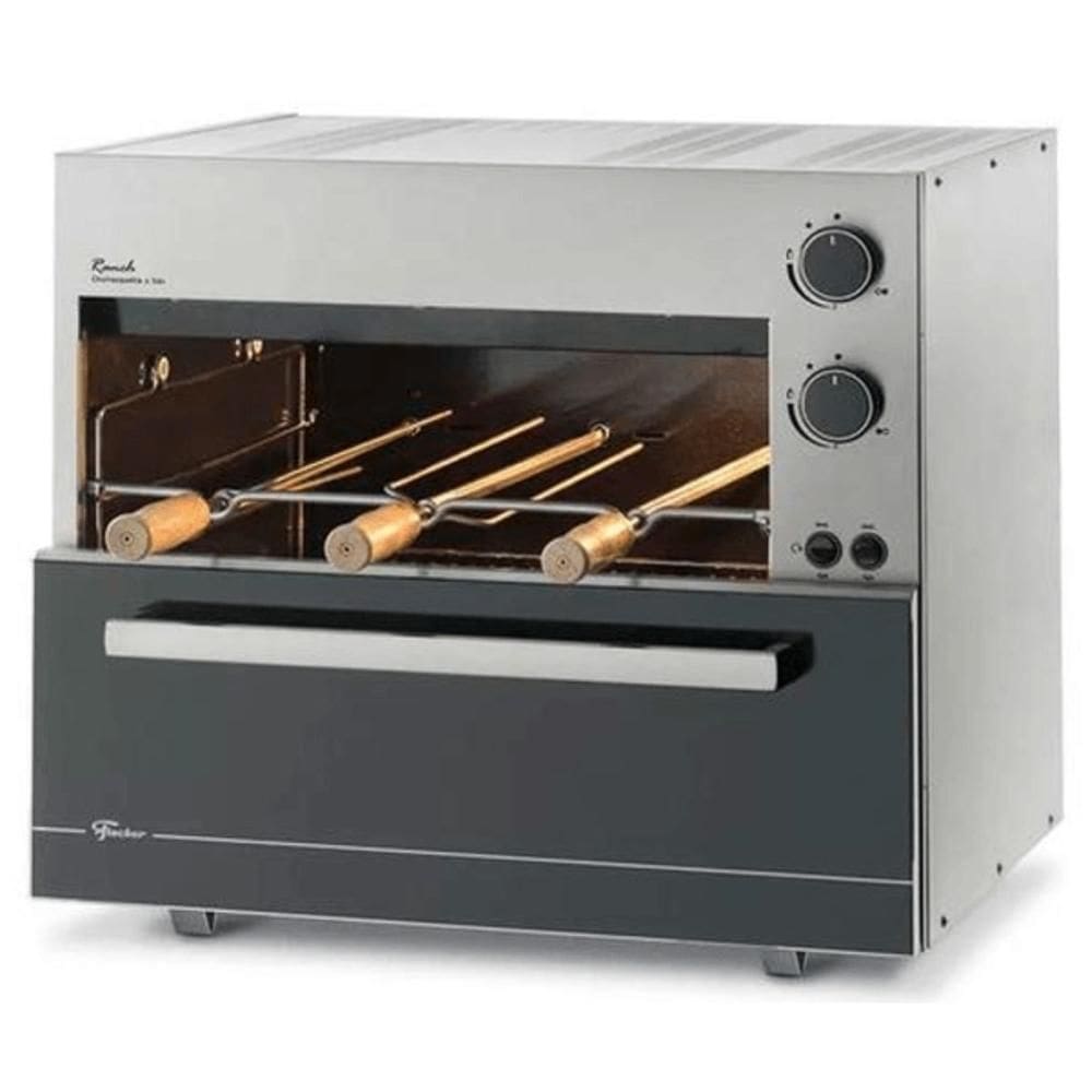 Churrasqueira Fischer A Gás Glp Bancada E Embutir Ranch 3 Espetos Inox Bivolt