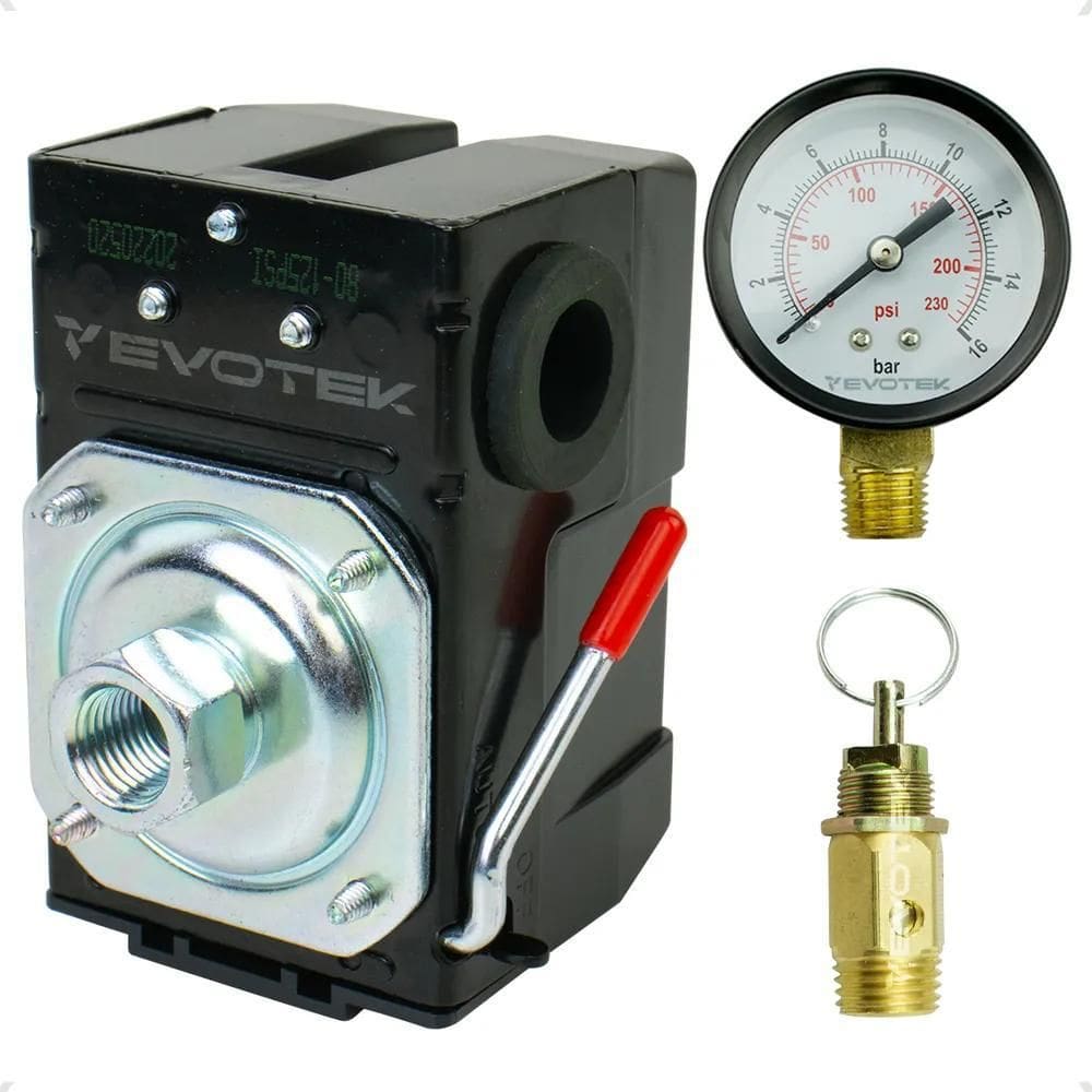 3X Pressostato Compressor Manômetro Schulz Chiaperini Motomi