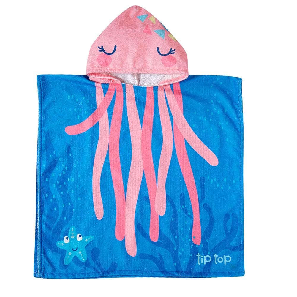 Toalha Poncho de Praia Infantil Oceano Azul Tip Top