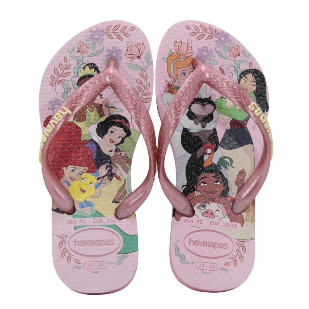 Chinelo Infantil Havaianas Kids Slim Princess Rosa