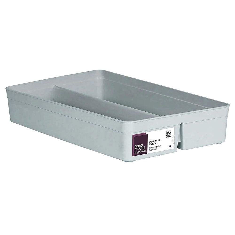 Organizador com 2 Divisórias Modular Grey 8x25x41cm 3395 - Paramount