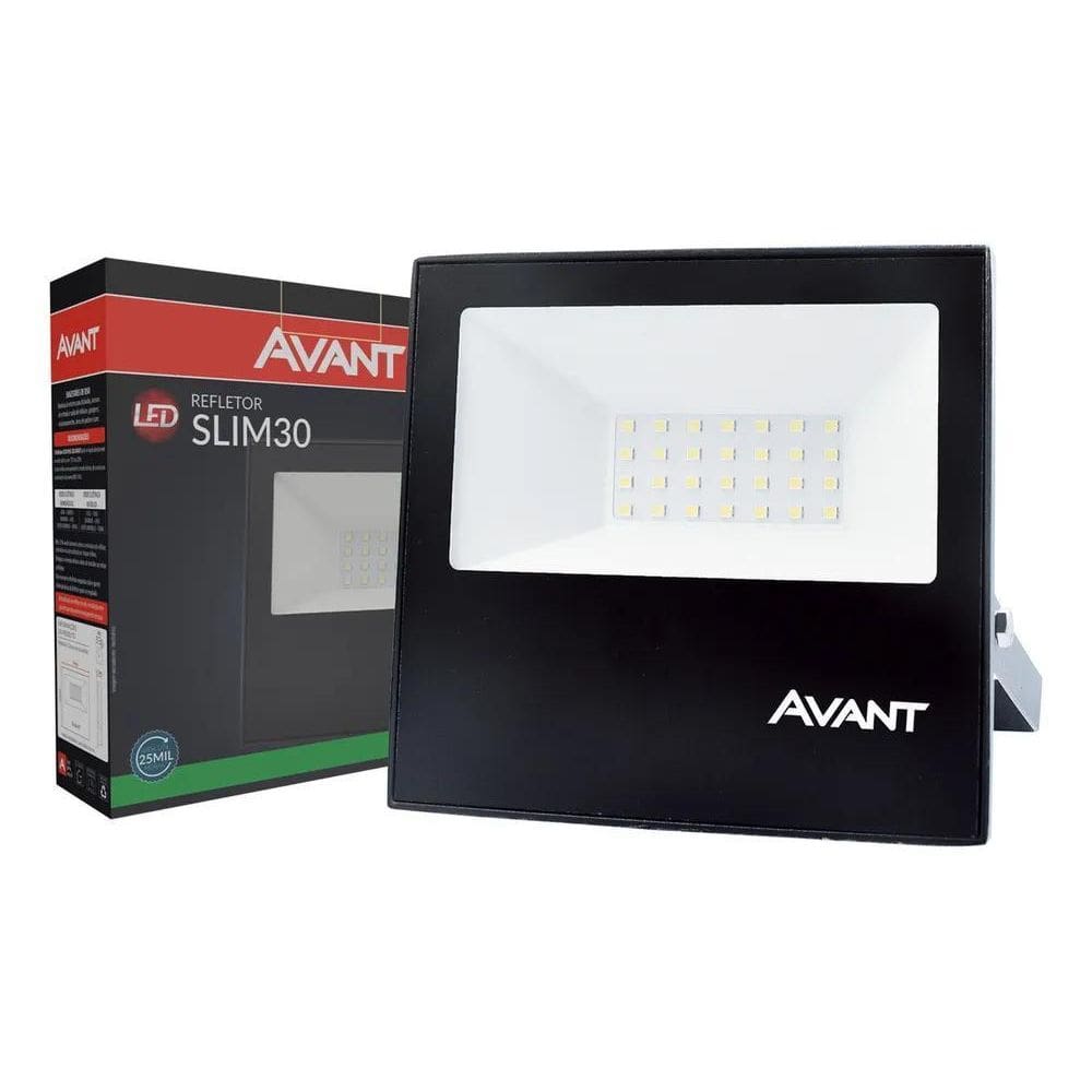 3X Refletor Led Slim 30W Verde Ip65 A Prova D`Água Preto Cod