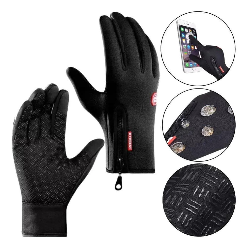 3X Luva Para Moto Bike Térmica Impermeável Touch Screen
