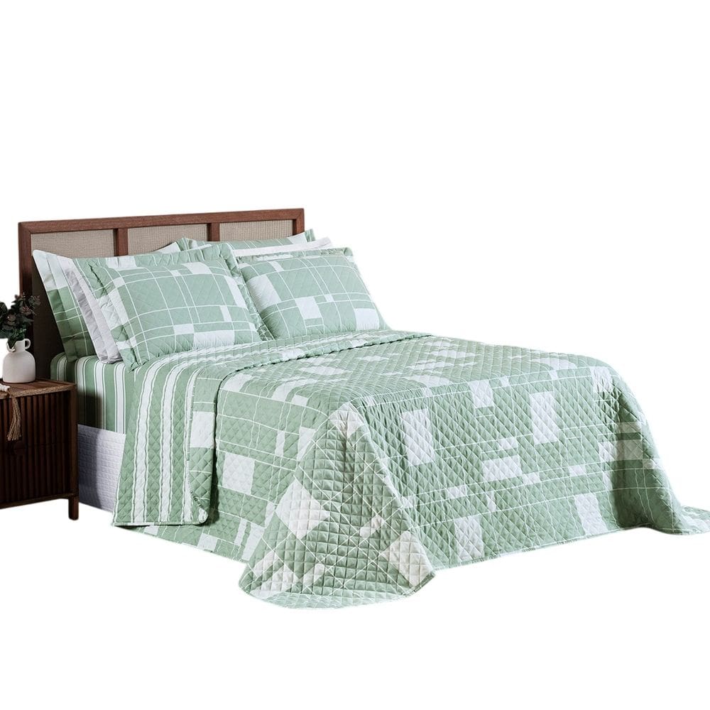 Cobre Leito King Spring Micropercal 100% Poliéster - Adria