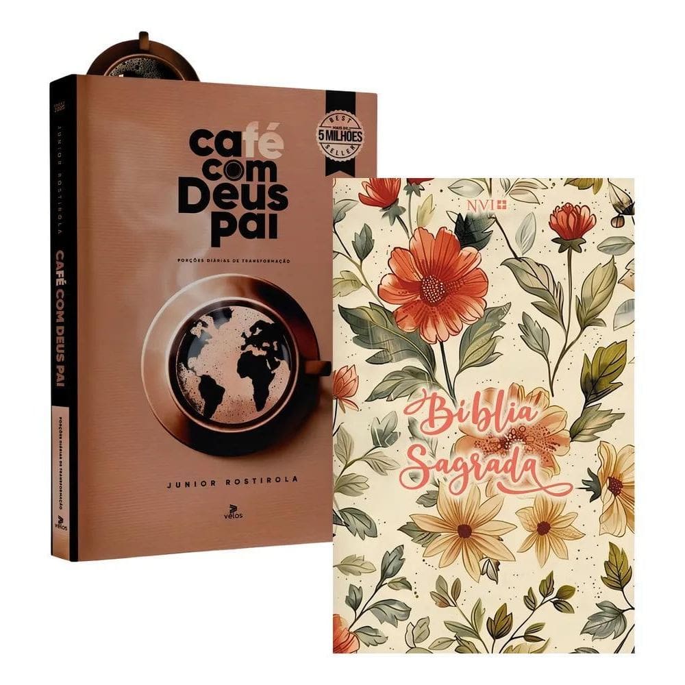 3X Devocional Café Com Deus Pai 2025 + Bíblia Sagrada Nvi Br