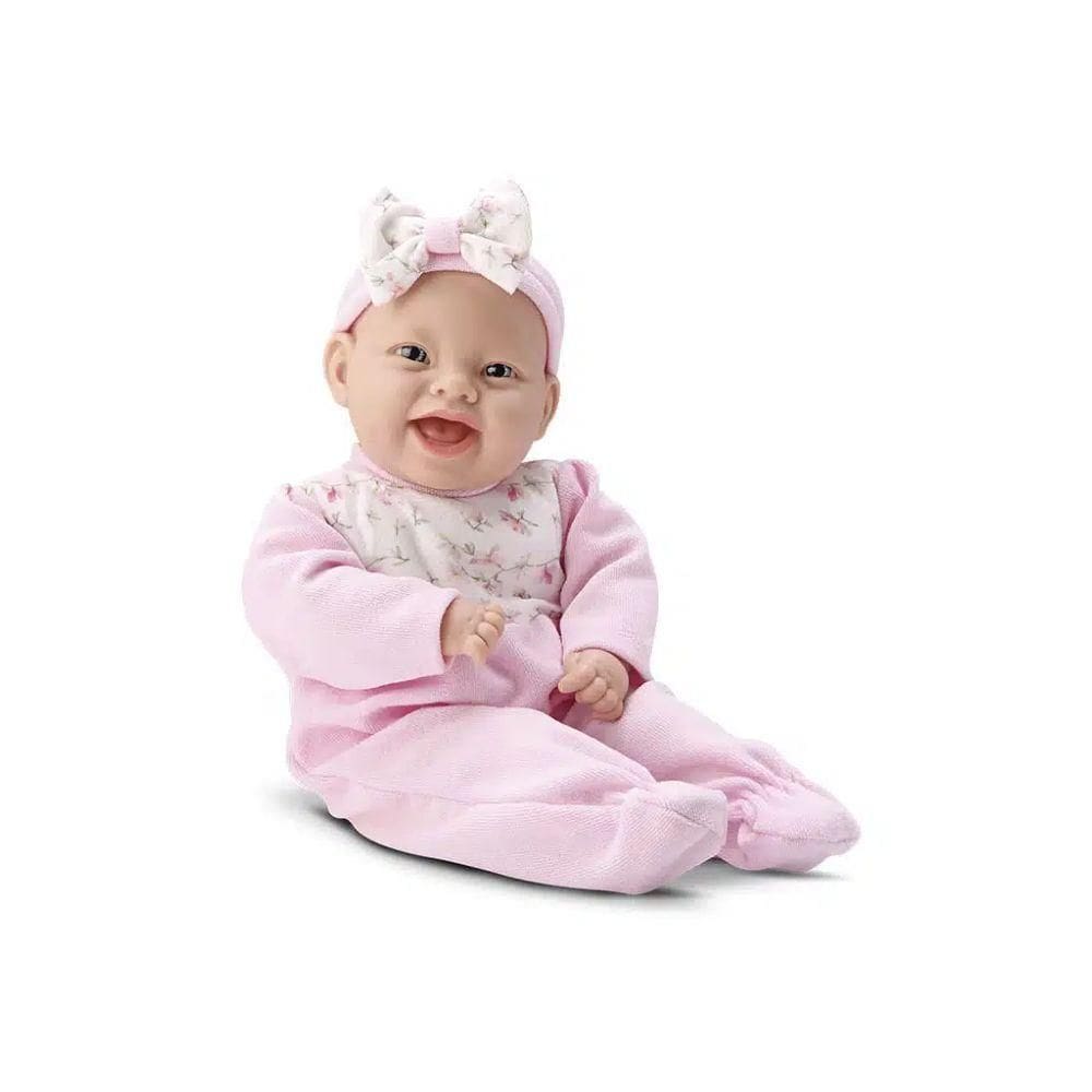 Boneca Lola Baby com Chupeta e Macacão Rosa 35 cm - Bambola