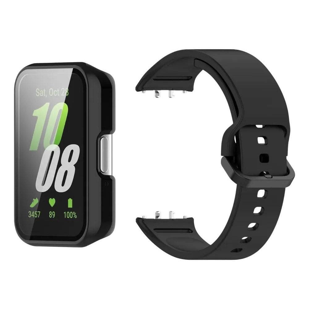 3X Capa Bumper Com Película + Pulseira Para Galaxy Fit3 R390