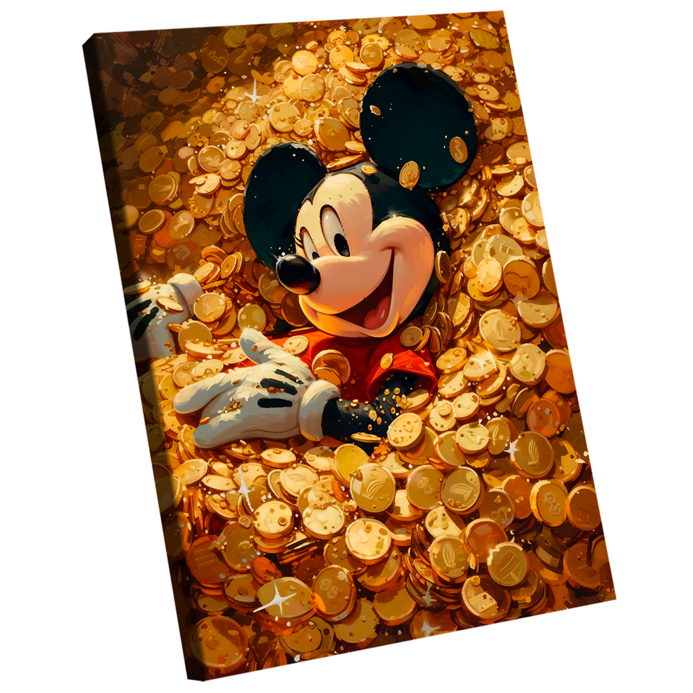 Quadro Decorativo Mickey Mouse Ouro