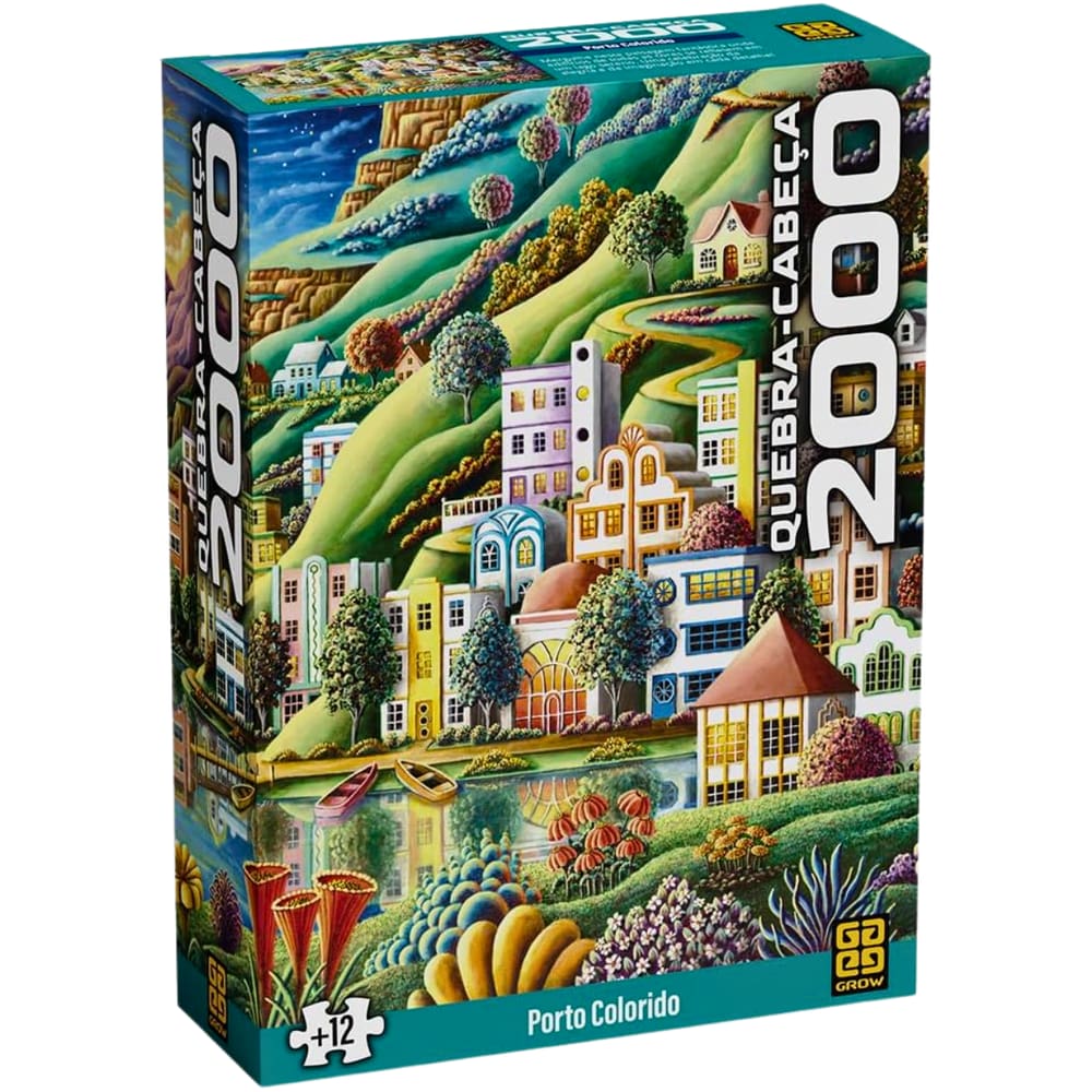 Quebra Cabeça Puzzle 2000 Peças Porto Colorido Grow