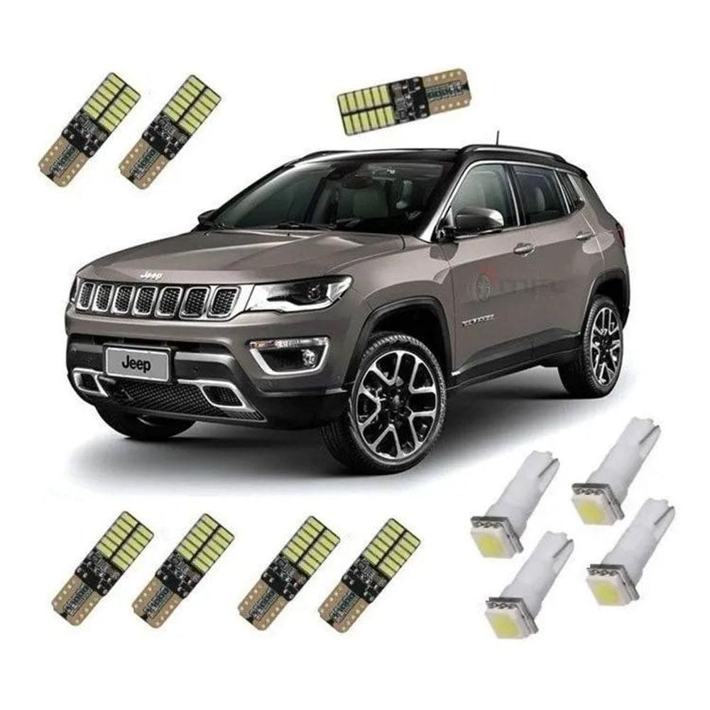 3X Kit Lâmpadas Led Premium Jeep Compass Cambus Canceller