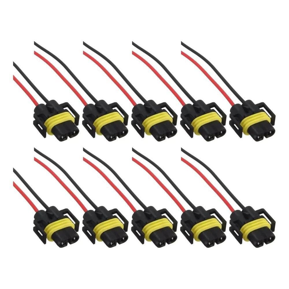 3X Kit 10 Soquete H11 Com Chicote