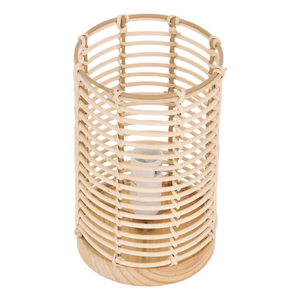 Luminaria Mesa Poppy E14 20 Cm Cupula Wood Inspire