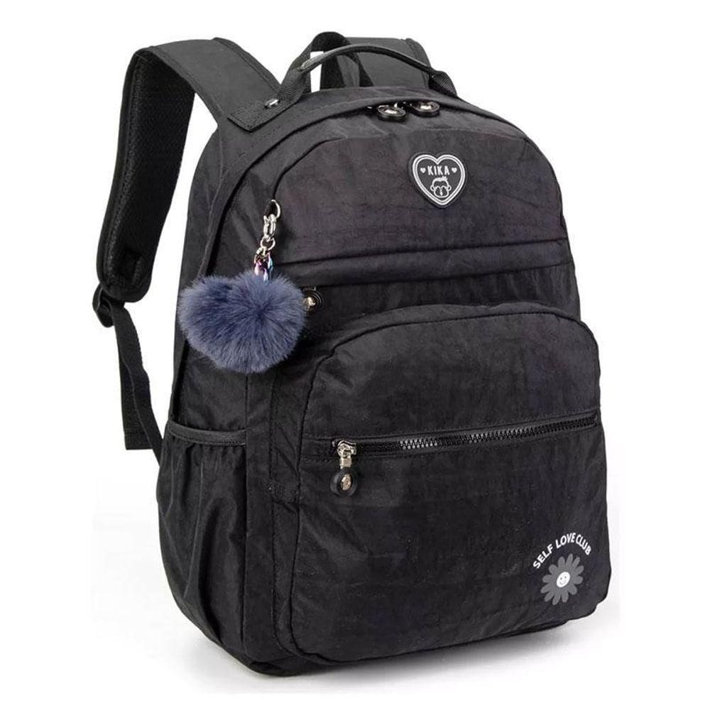 Kit Mochila Escolar Infantil Kk24m14pt E Estojo Académie Preto - Kika