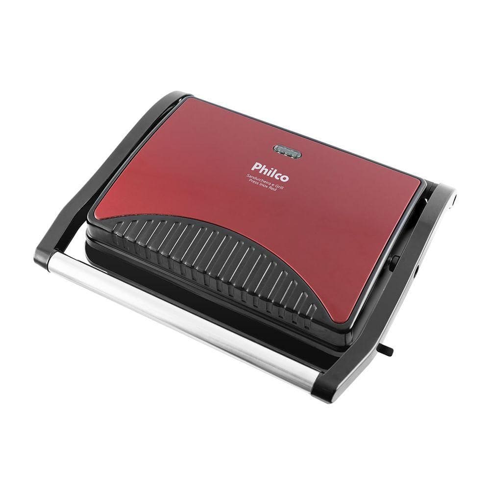Sanduicheira E Grill Philco Press Inox Red 1200W 220V
