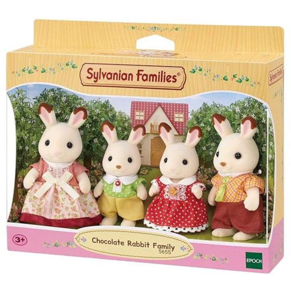 Sylvanian Families Nova Família Coelho Chocolate 5655 - Epoc - Epoch Magia