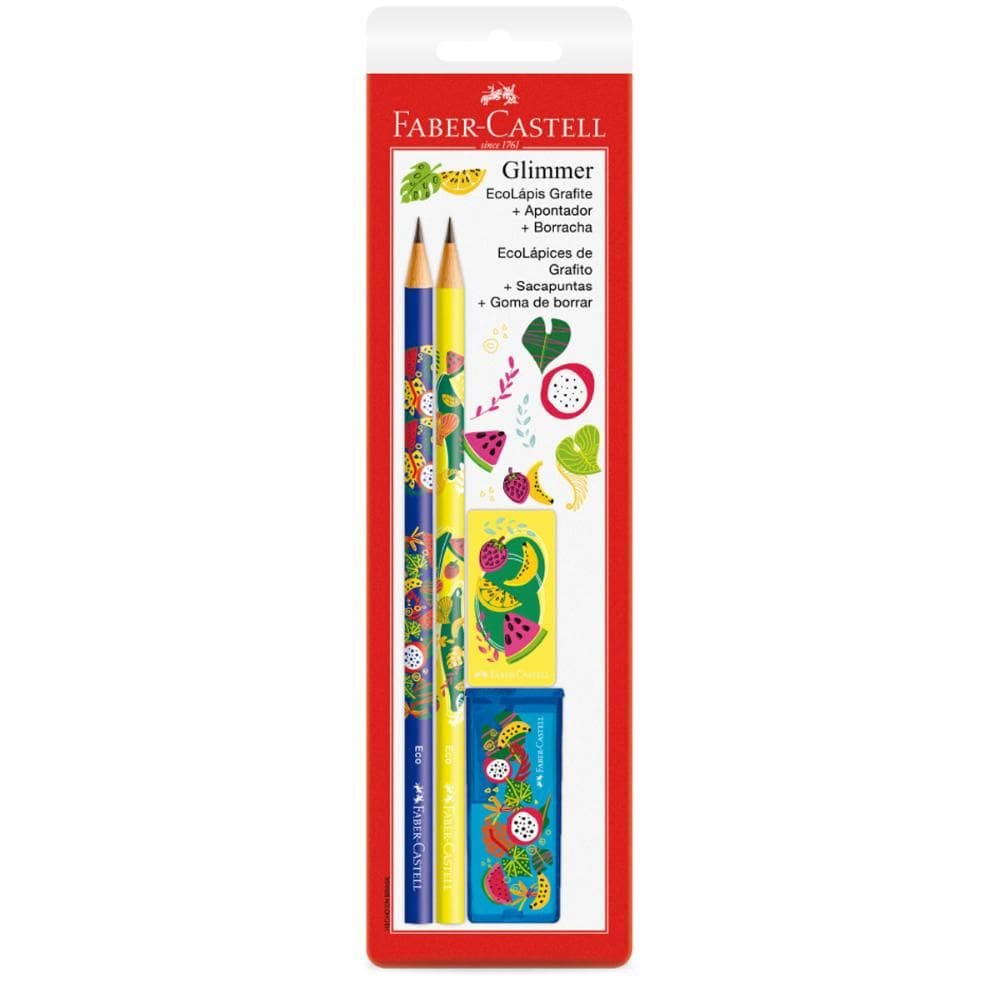 Lápis preto Glimmer Botânica c/4 unid Faber-Castell
