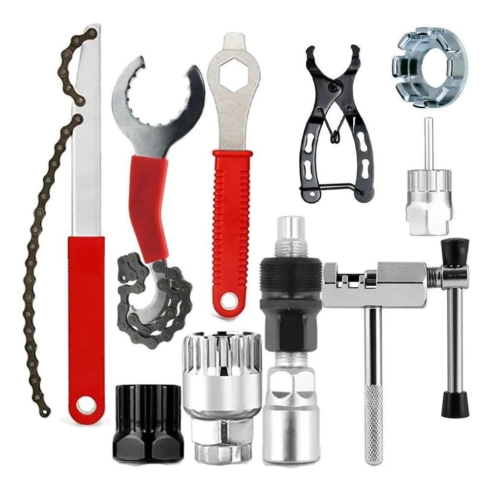 3X Kit 10 Chaves Extrator Pedivela Movimento Central Catraca