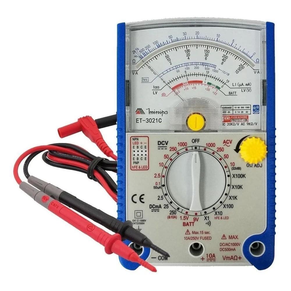 3X Multimetro Analogico Prof. Minipa Et-3021C Novo Et-3021A