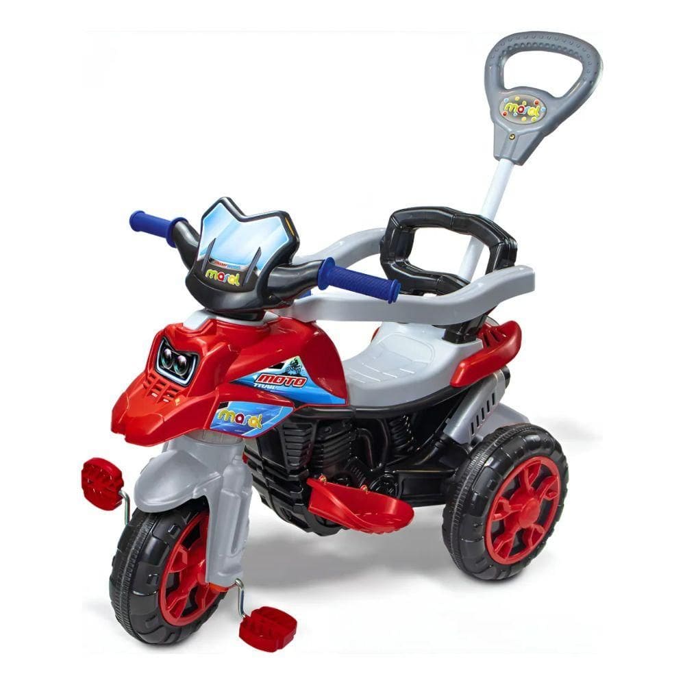 Triciclo Infantil Moto Trail VM com Haste Removível - Maral