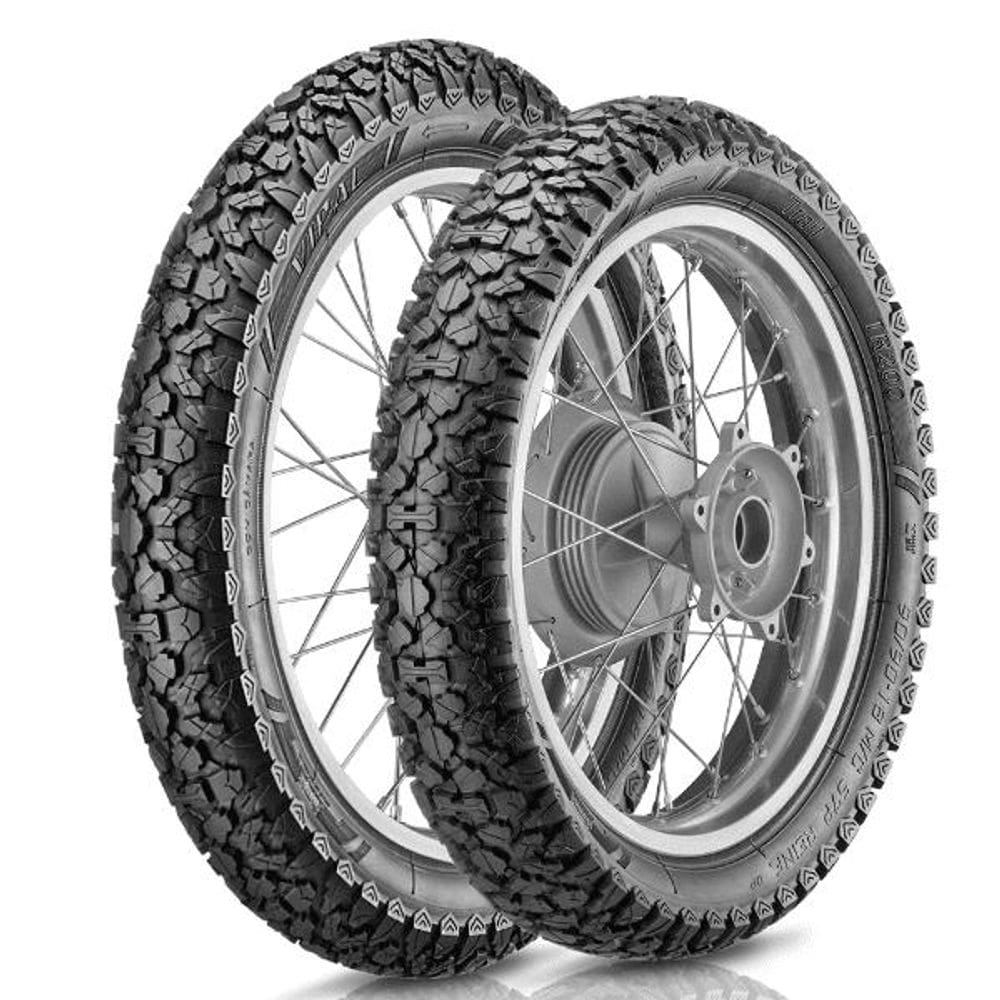 Par Pneus Biz 125 Pop 100 60/100-17 + 80/100-14 Tr200 Vipal