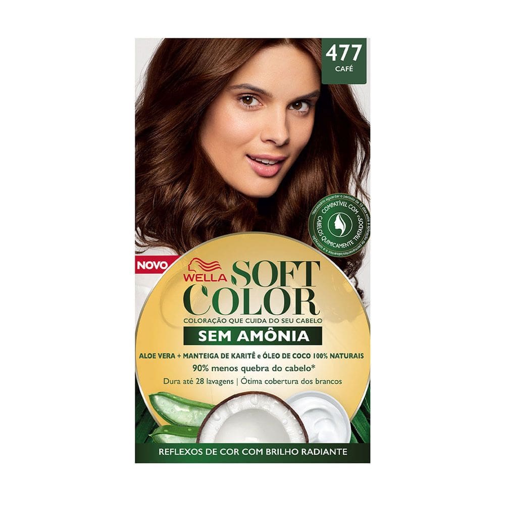 Tintura Creme Soft Color Wella Café 477 Kit
