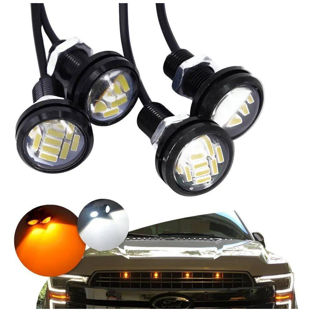 3X Kit 4 Led Grade Luz Âmbar Caminhonete Strada F250 Ranger