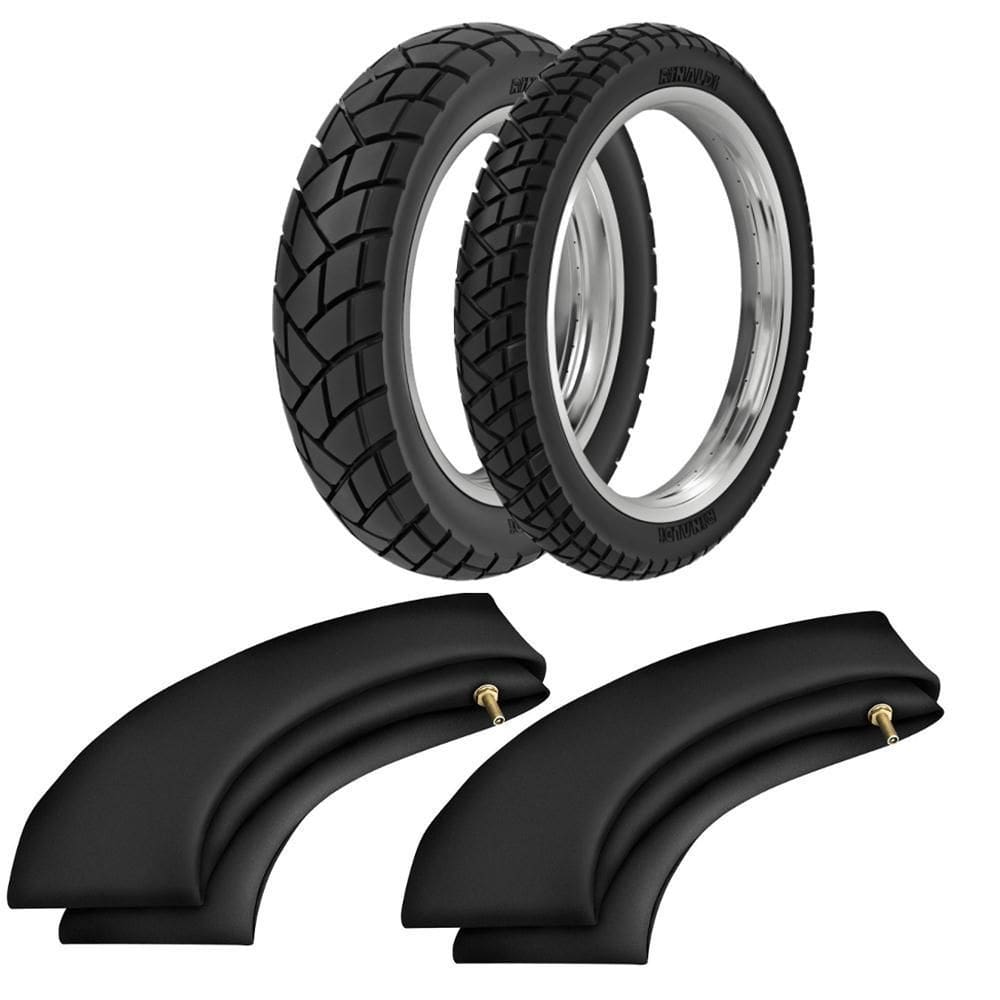 Kit  Pneu Xre 300 Xtz 250 130/80-18 + 90/90-21 R34 Rinaldi