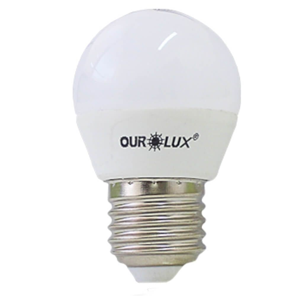Lâmpada Superled Bolinha G45 de 4 Watts e 2700K - 20005 - OUROLUX