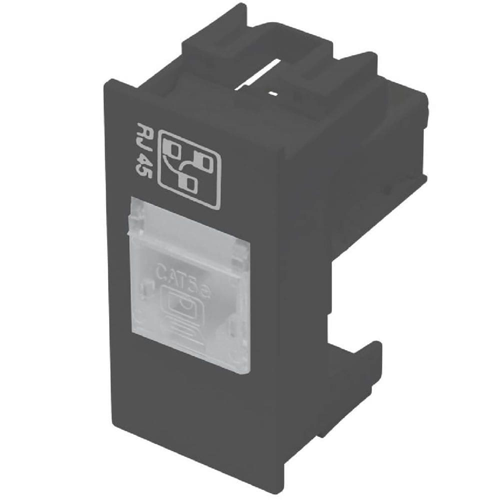 Módulo Tomada para Rede de Informática RJ45 8 Vias Habitat Black - 4041 - FAME