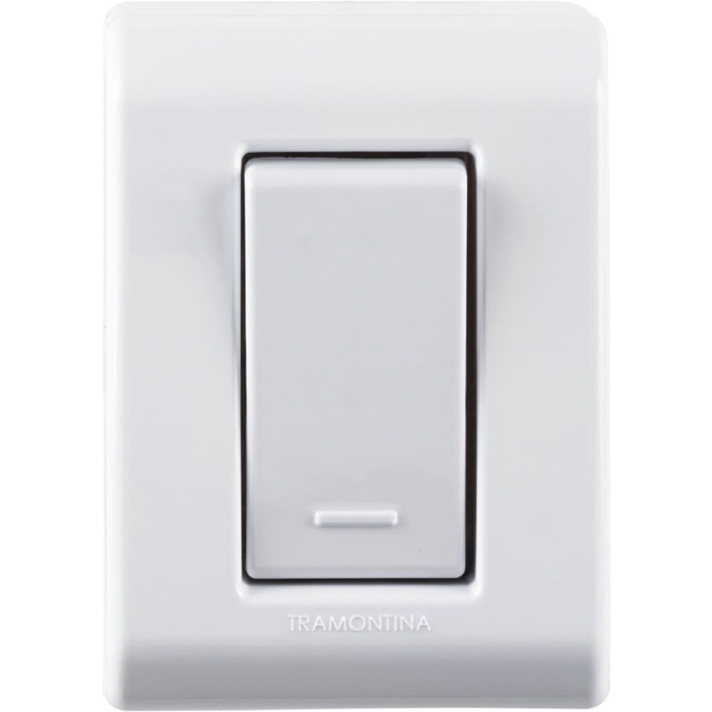 Caixa de Sobrepor com 1 Interruptor Simples 10A 250 Volts Branca - 57304001 - TRAMONTINA