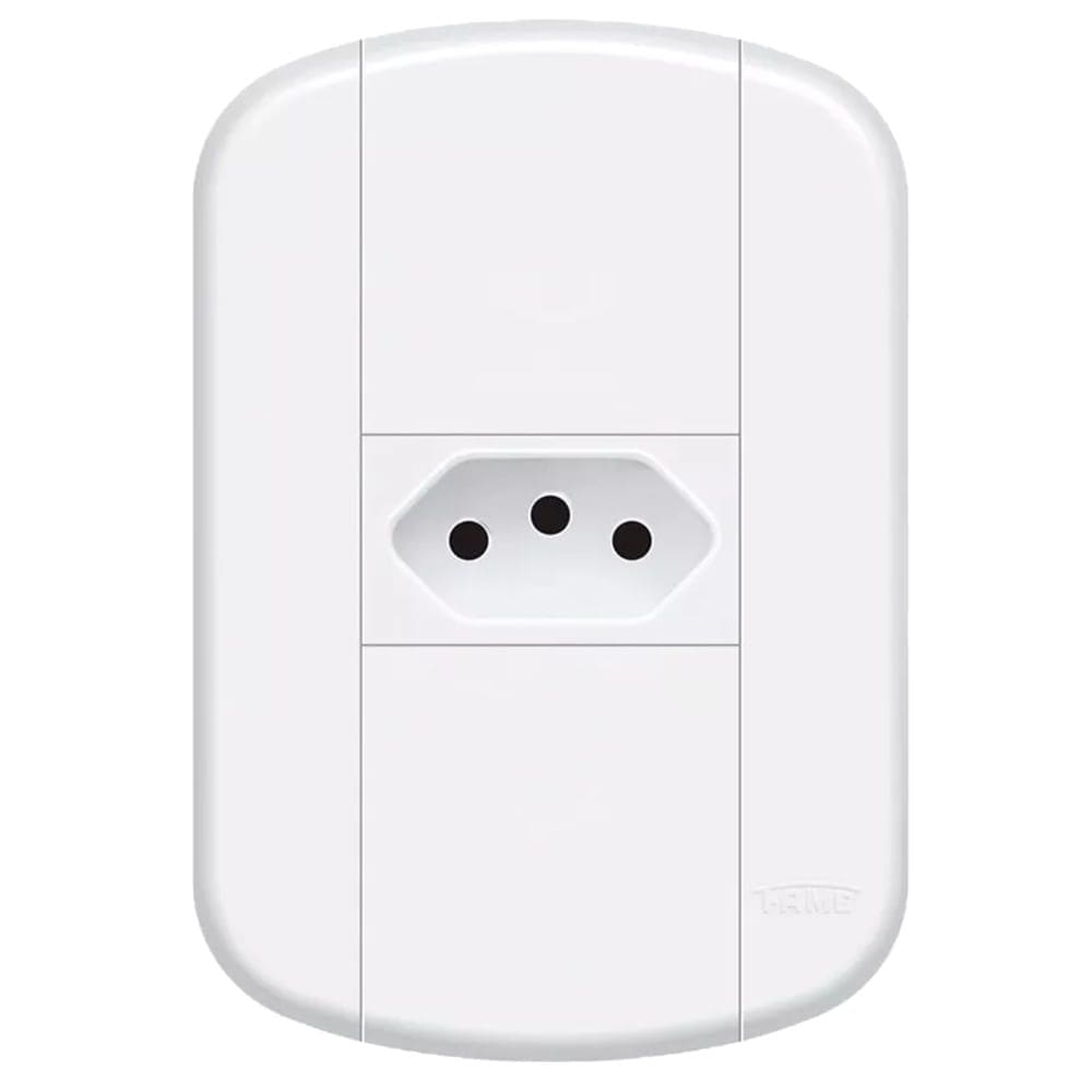 Conjunto Tomada Padrão 2P+T 20A com Capa 4X2 Blanc+ - 11239164 - FAME