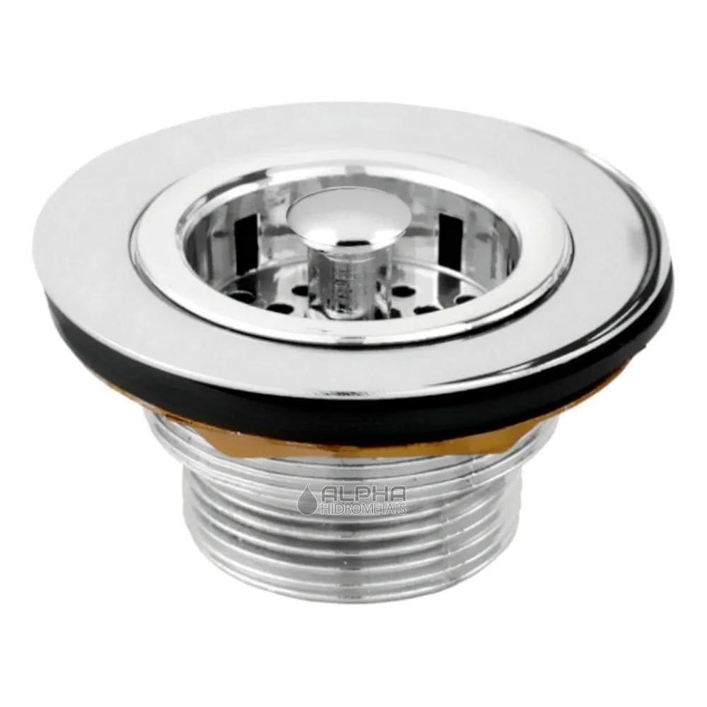 Válvula Pia Cozinha Americana Escoamento 3.1/2 Metal º Acaba