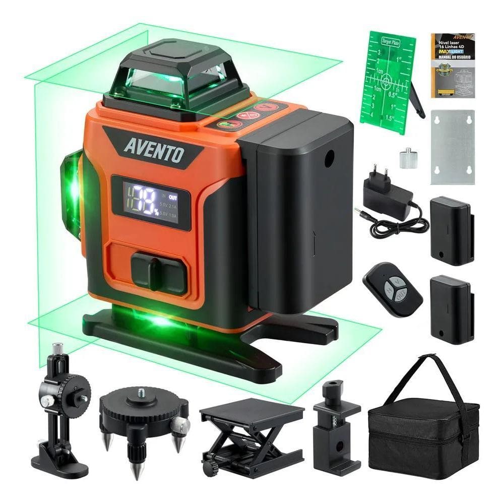 3X Nivel Laser Verde Profissional 16 Linhas 4D 360 Autonive