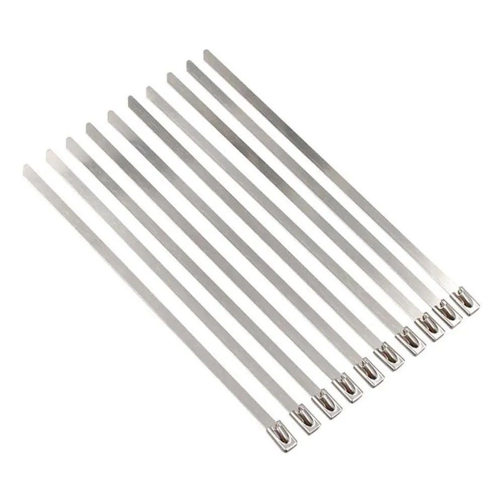 Kit 10 Abraçadeira Metálica Zip Tie Termotape 35Cm Em Aço Co