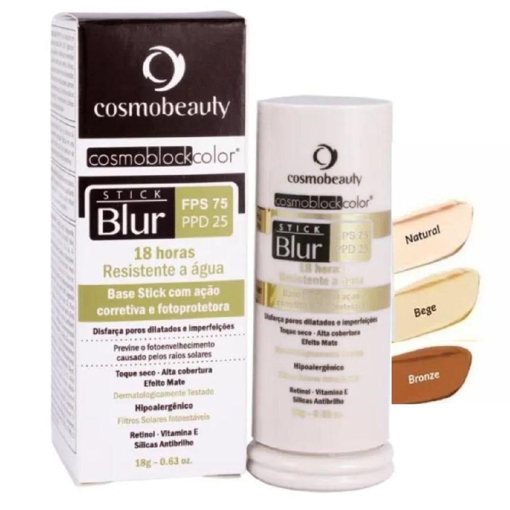 Blur Stick Fps75 Natural Cosmoblock Bastão 18g Cosmobeauty