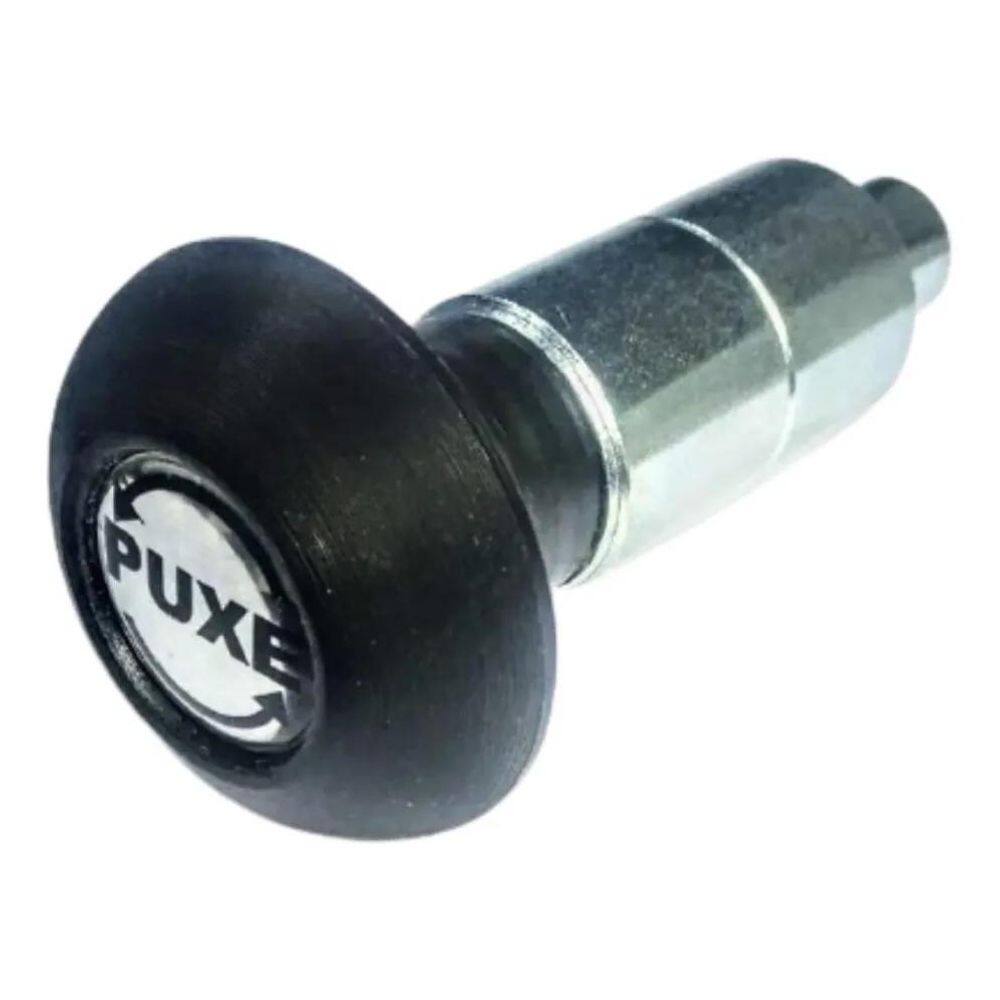 Puxador 2 Corpo Manipulo Redondo Preto Pino 14Mm