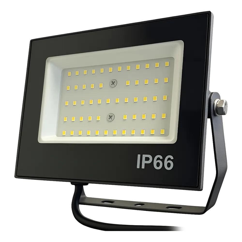 3X Refletor Led 200W Holofote Bivolt Branco Frio Prova D Agu