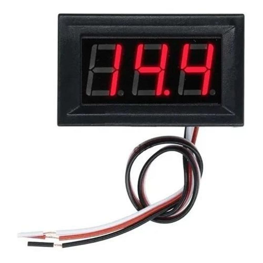 3X Voltímetro Digital 12V Medidor De Bateria Automotivo