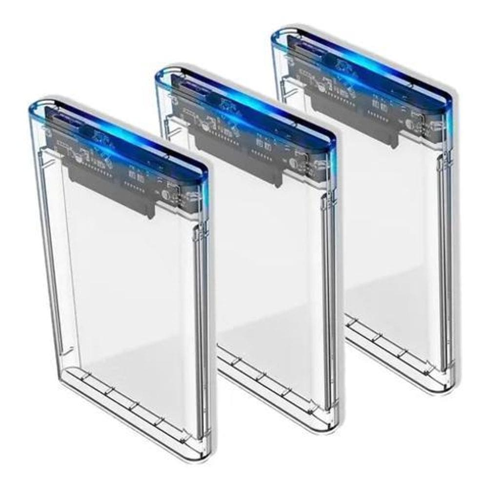 3X Kit 3 Case De Gaveta Usb 3.0 Hd 2.5 Sata Externo